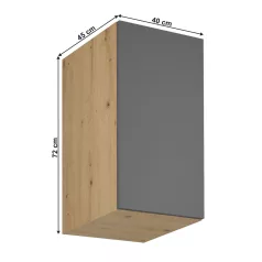   Felső szekrény, artisan tölgy/szürke matt, univerzális, LANGEN G40G