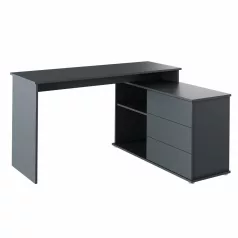 Univerzális sarok PC asztal, grafit, TERINO