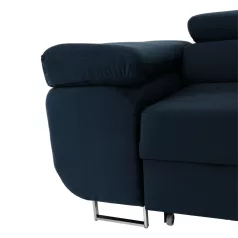 Sarokülőgarnitúra, kék, jobbos kivitel, AMARETA