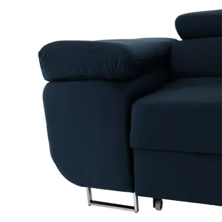 Sarokülőgarnitúra, kék, jobbos kivitel, AMARETA