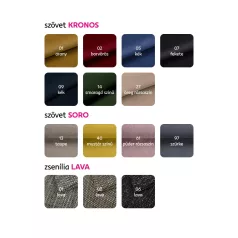 Klub fotel puffal, szürke, ROSE