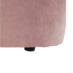Klub fotel puffal, rózsaszín, ROSE
