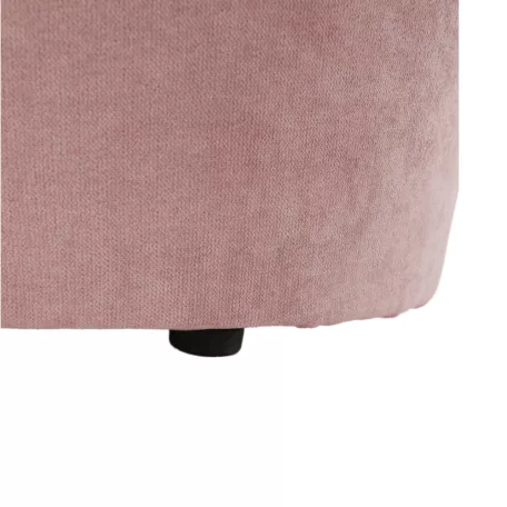 Klub fotel puffal, rózsaszín, ROSE