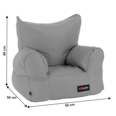 Babzsák, világosszürke anyag, TAMPO