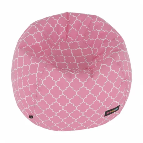 Babzsák, rózsaszínes-fehér minta, GOMBY