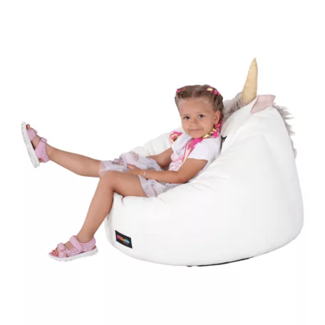 Babzsák unikornis, fehér, INOROG