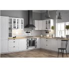 Felsőszekrény üveggel W40S, fehér/sosna andersen, bal PROVANCE