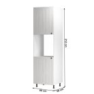 Élelmiszer szekrény D60P, fehér/sosna andersen, balos, PROVANCE