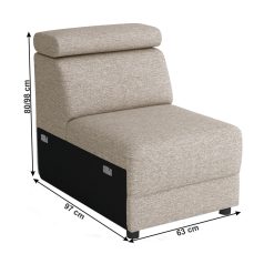 1-ülés 1BB,  szürkésbézs Taupe, BOBY