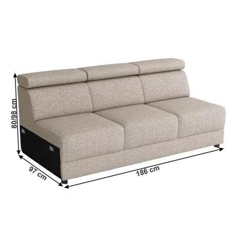 3-ülés 3BB, szürkésbézs TAUPE, BOBY