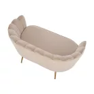 Pad Art-deco stílusban, bézs Velvet anyag/gold chróm-arany, NOBLIN