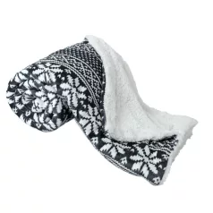   Kétoldalas bárány takaró, téli motívum, 150x200, MALENA