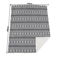   Kétoldalas bárány takaró, téli motívum, 150x200, MALENA