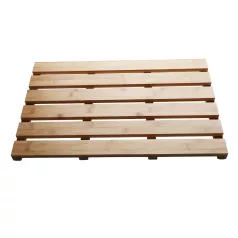   Csúszásgátló szőnyeg a fürdőszobába, természetes lakkozott bambusz, KLERA