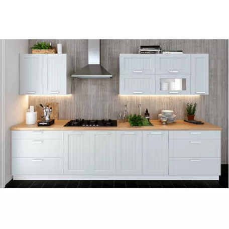 Felső szekrény, világosszürke/fehér, JULIA TYP 11