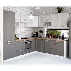 Felső szekrény, világosszürke/fehér, JULIA TYP 13