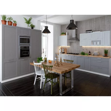 Felső szekrény, sötétszürke/fehér, JULIA TYP 9