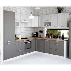 Alsó szekrény, sötétszürke/fehér, JULIA TYP 52