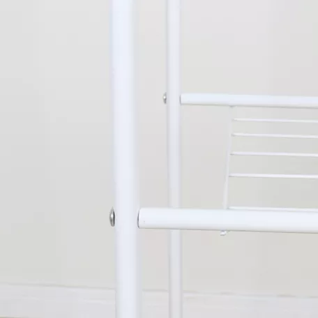 Ruhaállvány polcokkal, fehér, RETOR