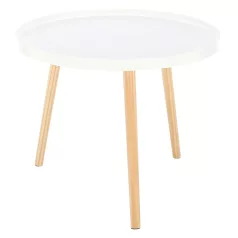 Kisasztal, fehér/természetes, SANSE TYP 1