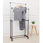 Kétsoros mozgatható akasztó polccal, fekete/ezüst, SVAN