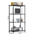 Polcállvány, 4 polcos, fekete, SUER TYP 1