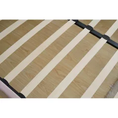   Ágy ágyráccsal, rózsaszín/króm arany matt, 180x200, KAISA