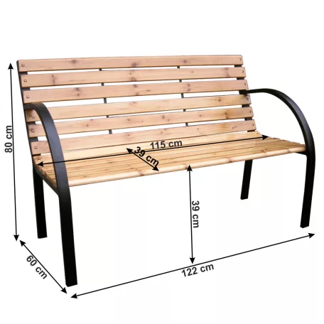 Kerti pad, fekete/természetes, LACEA