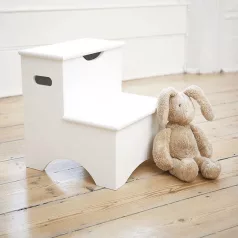 Gyereklépcsők tárolóval, fehér, HURLEY