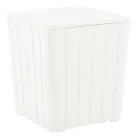 Kerti tároló doboz/kisasztal, fehér, IBLIS