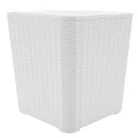 Kerti tároló doboz/kisasztal, fehér, UGUR