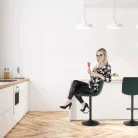 Bárszék, zöld/fekete, LAHELA