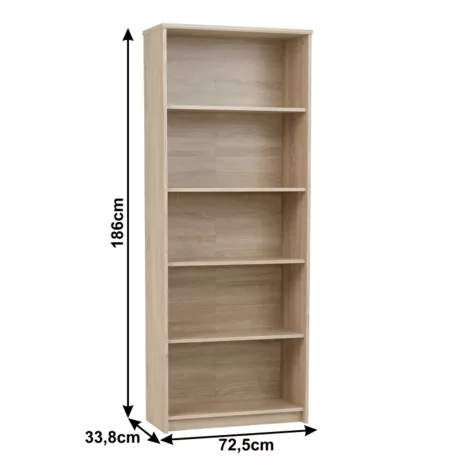 Nyitott polcos szekrény, sonoma tölgyfa, JOHAN 2 NEW 04