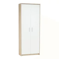 Zárt polcos szekrény, sonoma tölgy/fehér, JOHAN 2 NEW 05