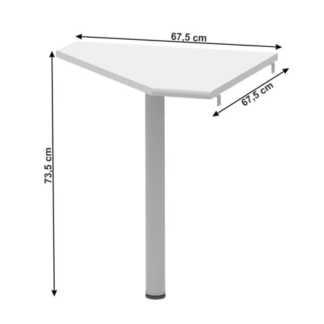 Pc sarok asztal, féher, JOHAN 2 NEW 06