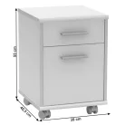 Irodai konténer, fehér, JOHAN 2 NEW 07