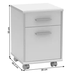 Irodai konténer, fehér, JOHAN 2 NEW 07