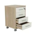 Irodai konténer, sonoma tölgy/fehér, JOHAN 2 NEW 12