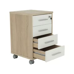 Irodai konténer, sonoma tölgy/fehér, JOHAN 2 NEW 12