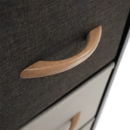 Komód szövet fiókokkal, bézs/barna, HAZEL TYP 1