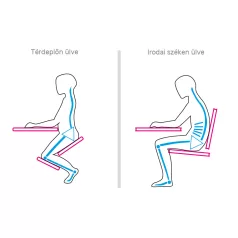 Ergonomikus térdelőszék, fekete/bükkfa, GROCO