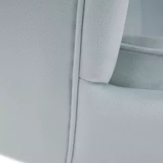   Pad Art-deco stílusban, szürke-kék Velvet anyag/gold chróm-arany, NOBLIN