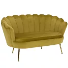 Pad Art-deco stílusban, mustár színűVelvet anyag/gold chróm-arany, NOBLIN