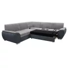 Ülőgarnitúra, sötét szürke/szürke Soro anyag, balos, kivitel, EMILY