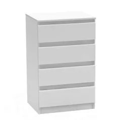 4 fiókos komód, fehér, HANY NEW 014