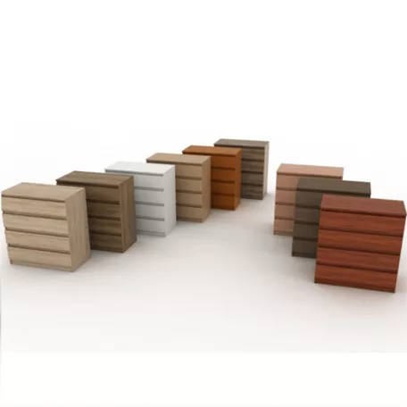 4 fiókos komód, fehér, HANY NEW 014