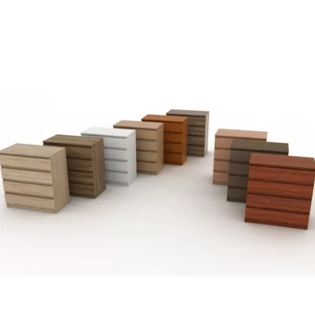 4 fiókos komód, fehér, HANY NEW 004