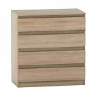 4 fiókos komód, tölgy sonoma, HANY NEW 004