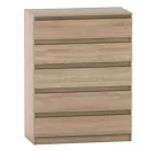 5 fiókos komód, tölgy sonoma, HANY NEW 005