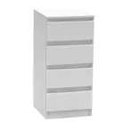 4 fiókos komód, fehér, HANY NEW 009